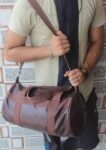 Buy Generic faux leather 10 Cms Gym Bag(BROWNGYMBAG_Brown) at Migento.in