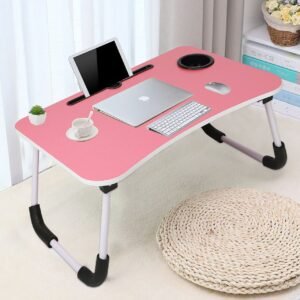 Ardith Multi-Purpose Laptop Desk for Study and Reading with Foldable Non-Slip Legs Reading Table Tray, Laptop Table, Laptop Stands, Laptop Desk,Foldable Study Laptop Table,Study Table (Cream)  Migento.in Computers & Accessories