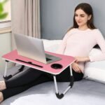 Ardith Multi-Purpose Laptop Desk for Study and Reading with Foldable Non-Slip Legs Reading Table Tray, Laptop Table, Laptop Stands, Laptop Desk,Foldable Study Laptop Table,Study Table (Cream)  Migento.in Computers & Accessories