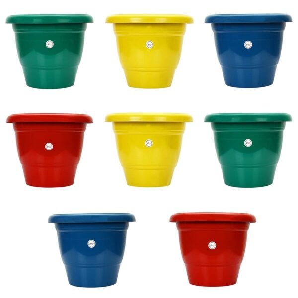 Gamla/Planter/Pot (10 inch, Multicolour, Set of 8)