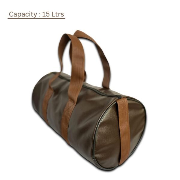 Buy  Waterproof 15 LTR Genuine Leatherette Gym Bag Duffel Bag for Men and Women, Heavy Duty Small (Brown) at Migento.in