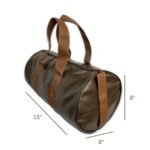 Buy  Waterproof 15 LTR Genuine Leatherette Gym Bag Duffel Bag for Men and Women, Heavy Duty Small (Brown) at Migento.in