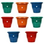 Gamla/Planter/Pot (10 inch, Multicolour, Set of 8)