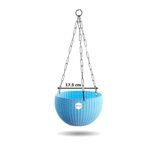 Hanging Planter(Pack of 3,Plastic,blue)