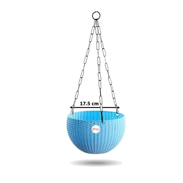 Hanging Planter(Pack of 3,Plastic,blue)