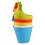 Plastic Hook Hanging Pot, Multicolor 29 x 12 x 22 cm, 10 Pieces, Medium