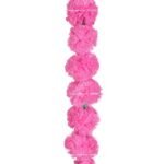 Marigold Fluffy Flowers Garlands for Decoration - (pink, 5 Pieces)