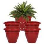 Gamla  Pot 8-inch (pack of 5 Pots) (Red / terracotta colour pot)