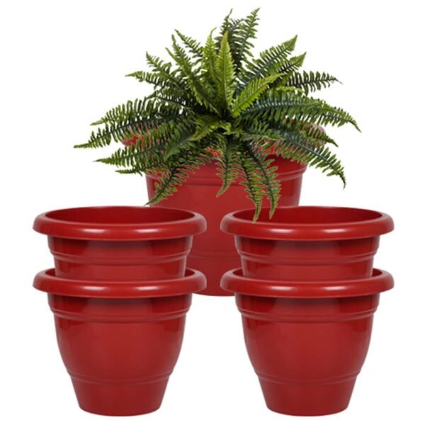 Gamla  Pot 8-inch (pack of 5 Pots) (Red / terracotta colour pot)