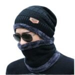 Men's Wool Cap With Neck Muffler