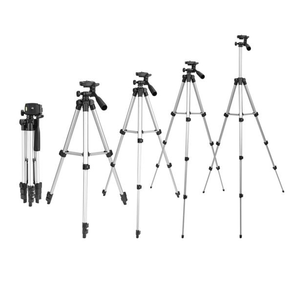 Adjustable Aluminium Alloy Tripod Stand Holder for Mobile Phones & Camera, 360 mm -1050 mm, 1/4 inch Screw + Mobile Holder Bracket