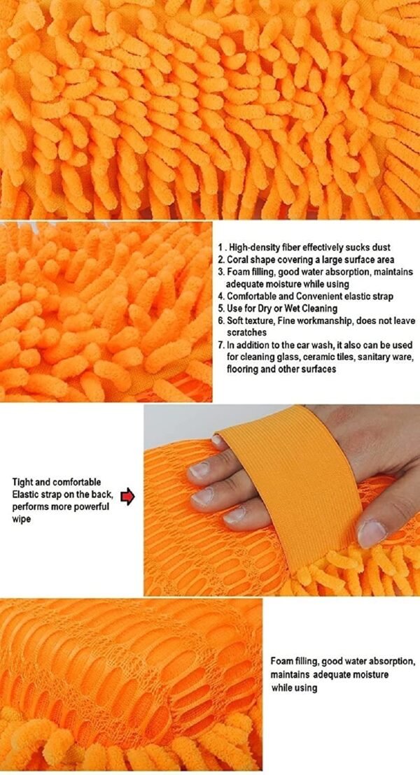 Microfiber Sponge for Vehicle Cleaning and Washing_Pack of 1