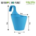 Plastic Hook Hanging Pot, Multicolor 29 x 12 x 22 cm, 10 Pieces, Medium