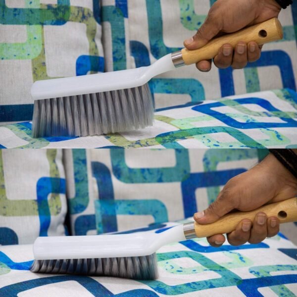 Long Bristle Plastic Cleaning Brush for Household Upholstery (Standard Size, Random Colour)