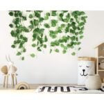 Artificial Fancy Wall Hanging Garland  (Green, Length 6.5 Feet) - Pack of 3 Strings