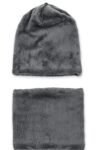 2Pcs Kids Boy's Winter Warm Knitted Cap with Fleece Scarf