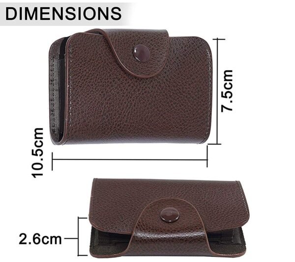 13 Slots Leather Credit Card Holder Wallet for Men & Women (10.5 x 7.5 x 2.6 cm, Brown)  Migento.in Bags, Wallets and Luggage