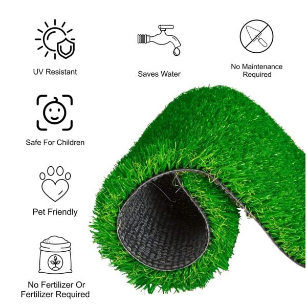 35 mm High Density Artificial Grass Carpet Mat (Natural Green, 4 X 7 Feet)