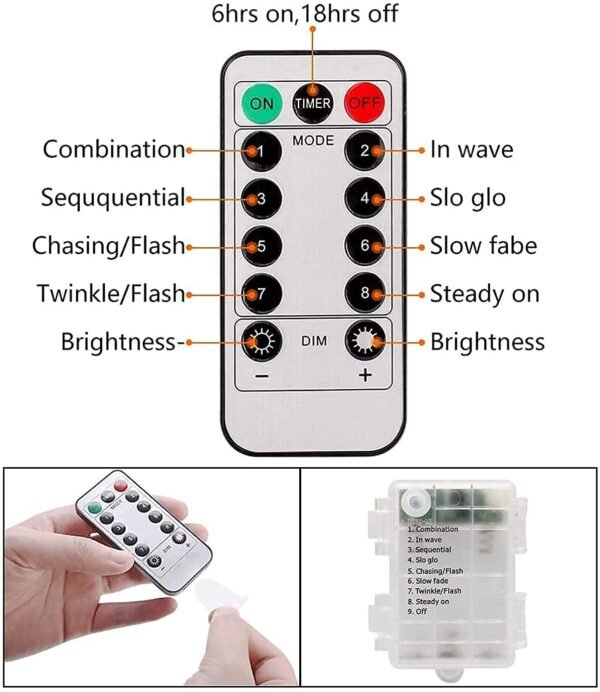 8 Modes 100 LED light (Golden)