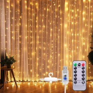 8 Modes Curtain Lights  (Golden)