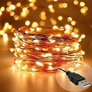 Copper Fairy String Lights with USB Powered