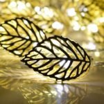 Golden Metal Leaf shape String 25 Led