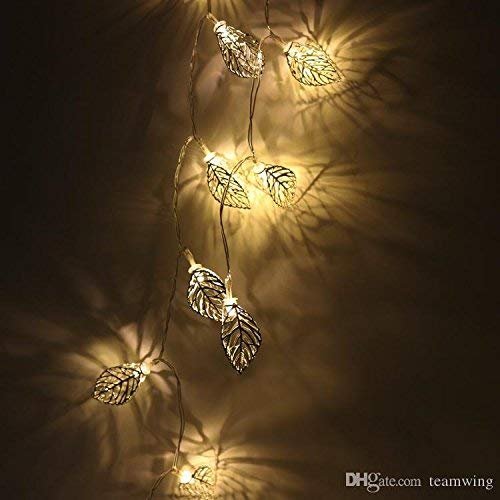 Golden Metal Leaf shape String 25 Led