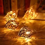 Golden Metal Leaf shape String 25 Led