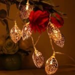 Golden Metal Leaf shape String 25 Led