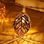 Golden Metal Leaf shape String 25 Led