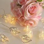 Golden Metal Leaf shape String 25 Led