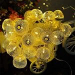 16 Led Golden Metal Lantern Copper String Fairy Light