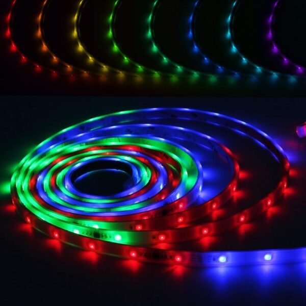 RGB Remote Control Multicolor Led Strip Light for Home, Office, and Festival Decoration (5 Meter)