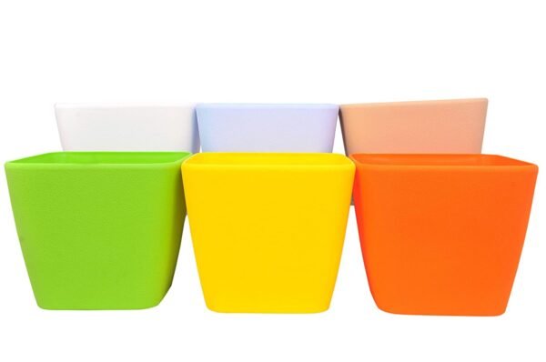 Table top Pots (9 Inch) (multicolor 2)(Pack of 6)