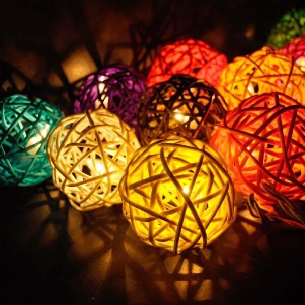 20 Balls Thai Rattan Ball String Lights Series