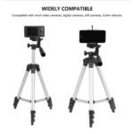 Adjustable Aluminium Alloy Tripod Stand Holder for Mobile Phones & Camera, 360 mm -1050 mm, 1/4 inch Screw + Mobile Holder Bracket