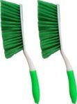 Carpet Cleaner Long Bristle Carpet Upholstery Cleaning Brush for Home Car Carpets, Sofas, Plastic Wet and Dry Brush (Green) Plastic Wet and Dry Brush (Green, White, 2 Units)