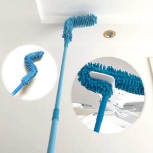 Cleaning Tools - Flexible Microfiber Cleaning Duster Brush, Feather Magic Dust Cleaner with Extendable Rod for Ceiling Fan Home Office Car (Random Colour)