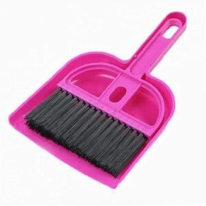 Small Broom and Dustpan Set Mini Dustpan and Brush Set Hand Broom Cute Little Whisk Dust Pan and Brush Set for Camping,Keyboard,Table,Desk,Window Gaps,Small Messes, Kids,Cat,Dog (4)