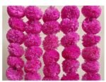 Marigold Fluffy Flowers Garlands for Decoration - (pink, 5 Pieces)