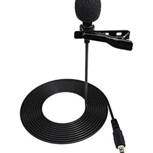 Collar Mic Voice Recording Filter Microphone for Singing YouTube Smartphones, Black