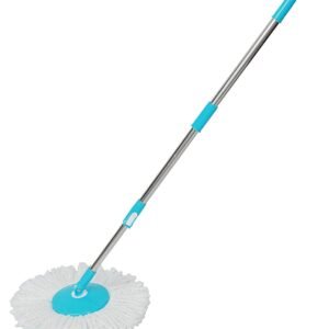 Stainless Steel and Plastic Mop Rod Stick | Mops for Floor Cleaning | 360 Degree Rotating Pole |Extendable Handle | Mop Stick Rod with Refill Set (Standard Size)