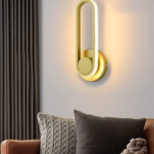 Watt LED Indoor 330 Degrees Rotatable Oval Creative Modern Wall Light. (Gold Body