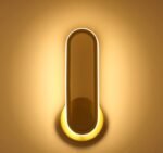 Watt LED Indoor 330 Degrees Rotatable Oval Creative Modern Wall Light. (Gold Body