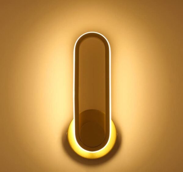 Watt LED Indoor 330 Degrees Rotatable Oval Creative Modern Wall Light. (Gold Body