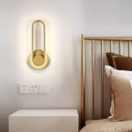 Watt LED Indoor 330 Degrees Rotatable Oval Creative Modern Wall Light. (Gold Body