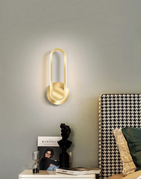 Watt LED Indoor 330 Degrees Rotatable Oval Creative Modern Wall Light. (Gold Body