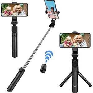 Bluetooth Selfie Stick  (Black, Remote Included)