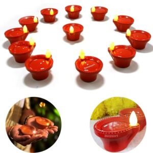 migento india 12 Pcs Water Sensor Diya Lights Electric Flameless & Smokeless LED Diyas | Eco-Friendly Led Diyas Candle Warm Ambient Lights for Home Decor, Diwali Festivals Decoration,Christmas,New Year(12) Online at Low Prices in India - miento com