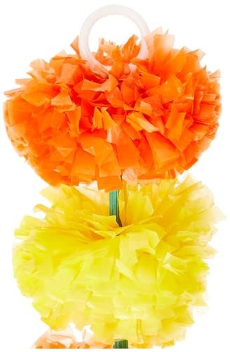 Amazon Brand - Solimo Handmade Artificial Marigold Flowers Hanging for Home and Office Decor (Pack of 6)